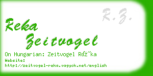 reka zeitvogel business card